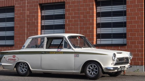 Classic Ford Cortina raced and owned by British legends sells at auction for jaw-dropping price