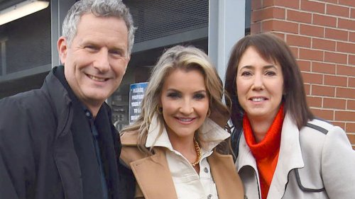 Helen Skelton forced to present at rugby match where ex husband is playing
