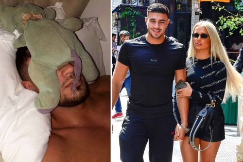 molly mae shares sweet snap of tommy fury asleep with ellie belly as he jets in from ibiza for her mum s birthday flipboard