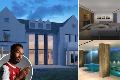 Inside Aubameyang's luxury new bespoke mansion including Jacuzzi, bar & gym