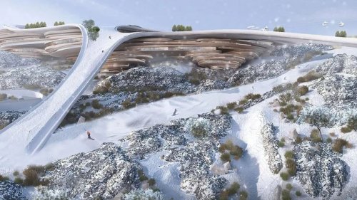 Inside Saudi Arabia’s £400billion megacity’s ski resort in the DESERT with huge outdoor slopes and artificial snow