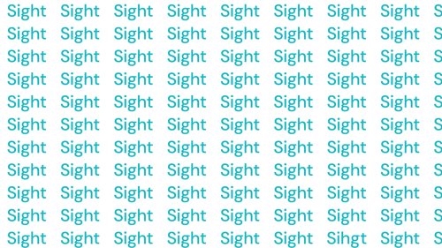 You have 20/20 vision if you can spot the spelling mistake in this simple eyesight test in under 20 seconds