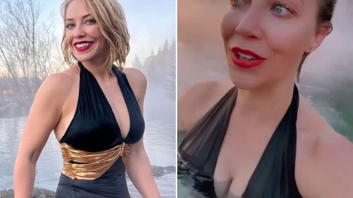 A Place In The Sun’s Laura Hamilton sends fans wild as she strips to plunging swimsuit in hot tub on TV