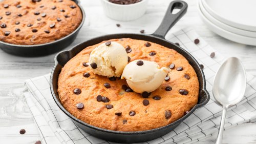 The Kind Of Pan You Need For A Warm Chocolate Chip Skillet Cookie