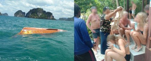 Nine Swedish tourists rescued after longtail boat capsizes in Thailand