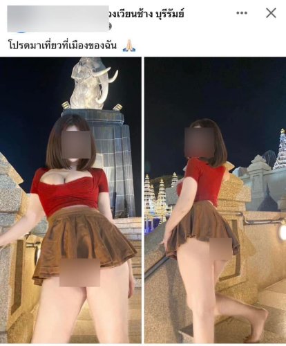 Woman apologises for provocative photos at Rama I monument