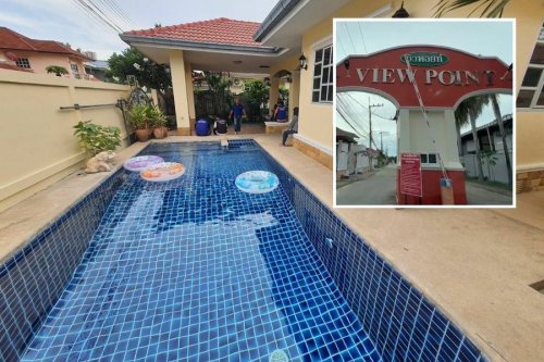 Unlicensed pool villa in Pattaya raided by police