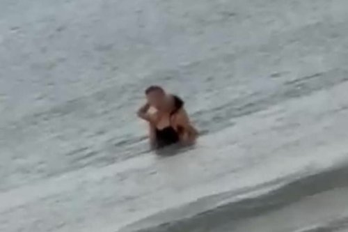 Couple caught having sex in sea at Patong Beach in Phuket
