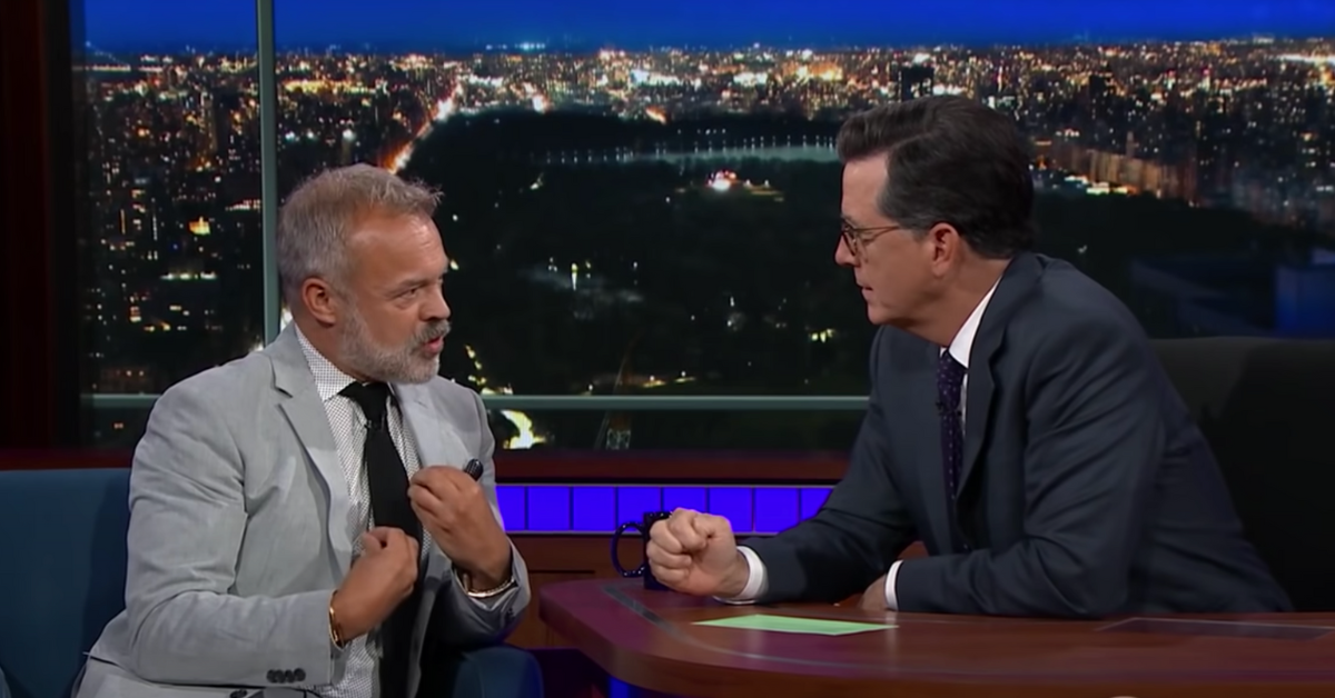Graham Norton Admitted Being A Guest On Stephen Colbert's Late Show Felt Extremely Odd