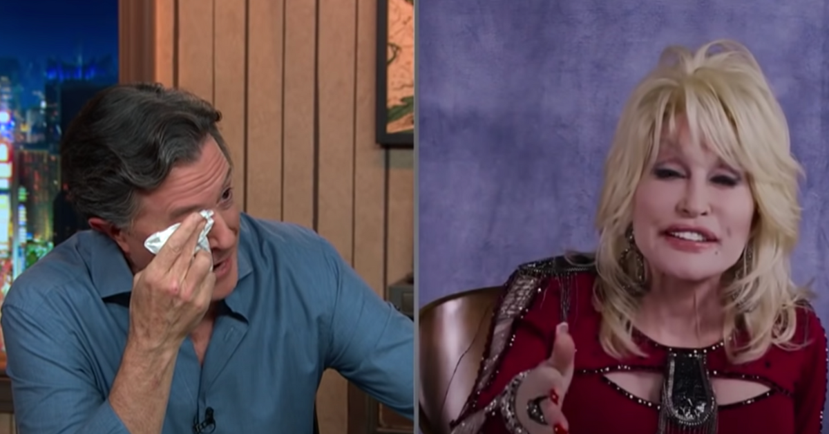 Dolly Parton Had To Stop Singing After Her Song Brought Stephen Colbert To Tears