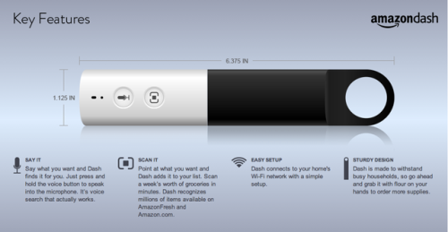 Amazon announces Dash, a home barcode scanner and microphone