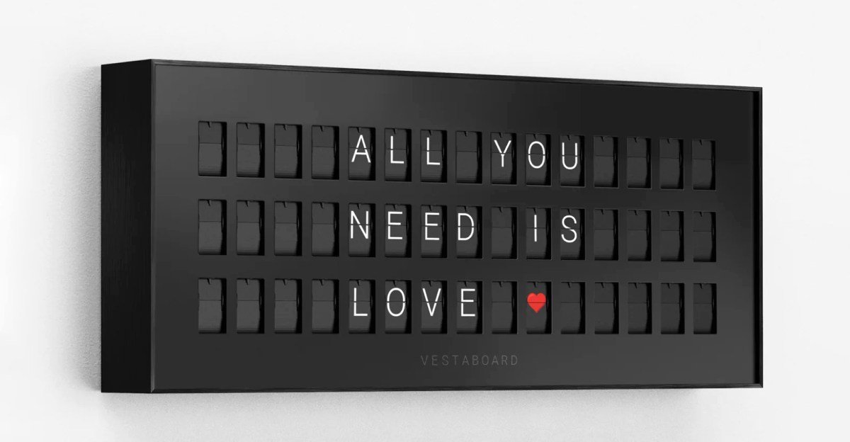 Vestaboard’s Note is a smaller, cheaper version of its hypnotic split-flap display