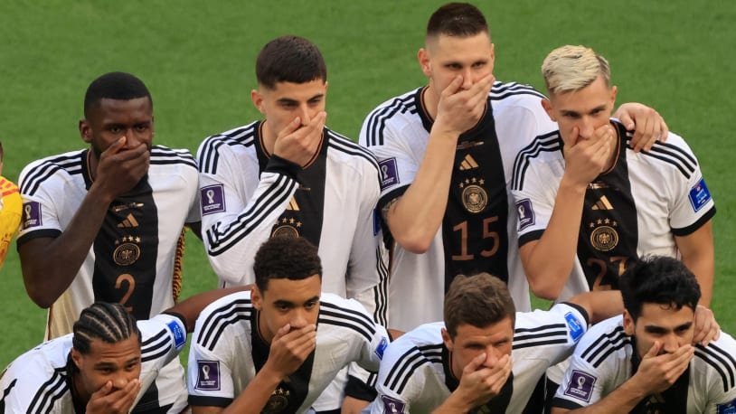 German national team shows support for LGBTQ community during World Cup protest