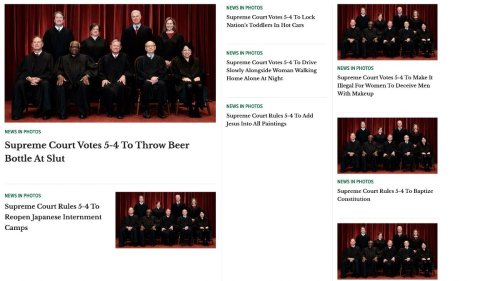 The Onion Mocks Abortion Ruling With Now-Conceivable Decisions: ‘Supreme Court Votes 5-4 to Reopen Japanese Internment Camps’