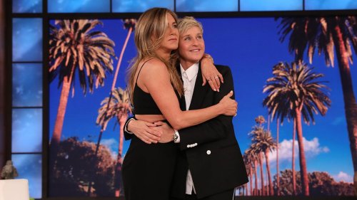 Jennifer Aniston Gives Ellen DeGeneres Send-Off Gift That Harkens Back to Her First Appearance