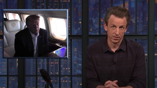 Seth Meyers Says He’s ‘Psyched We’re Back’ to Trump Press Conferences From Planes and Other Hard-to-Hear Places (Video)