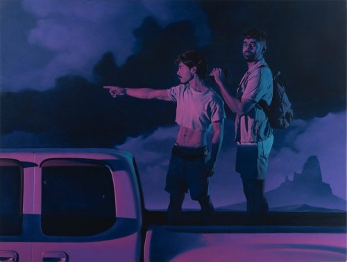 Esaí Alfredo's Oil Paintings Merge Mysterious Narratives with 'Miami Vice' Noir