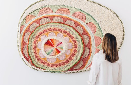 Abstract, Textured Patterns Woven With Natural Fibers Compose Massive Wall Hangings by Tammy Kanat — Colossal