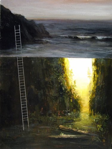 Dreamlike Split-Level Landscapes Painted by Jeremy Miranda — Colossal