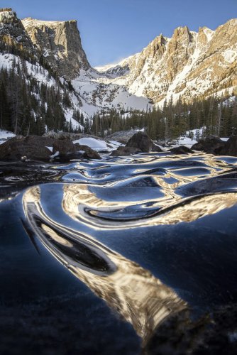 Lake Waves Appear Frozen in Time Amidst the Rocky Mountains in Photographs by Eric Gross — Colossal
