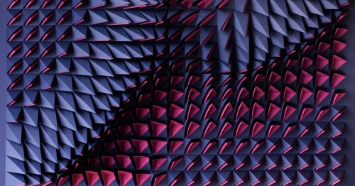 Precise Geometry and Color Gradients Undulate in Anna Kruhelska's Three-Dimensional Paper Sculptures