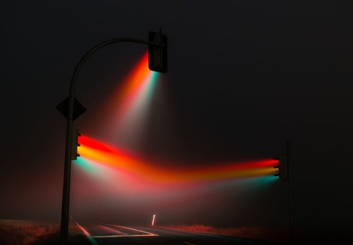 Misty Traffic Lights in Germany Photographed by Lucas Zimmermann — Colossal