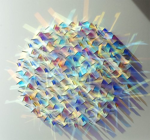 Geometric Dichroic Glass Installations by Chris Wood — Colossal