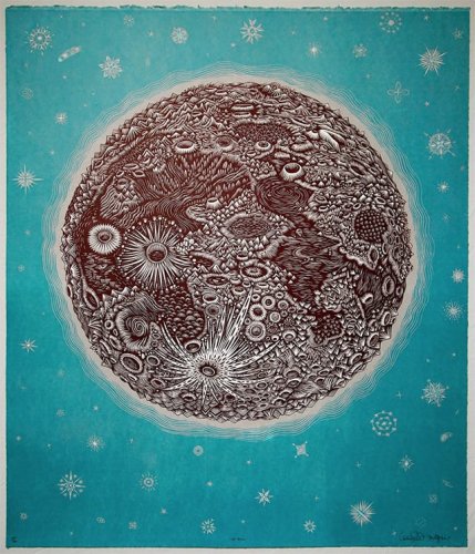 Tugboat Printshop Carves and Prints "The Moon" — Colossal