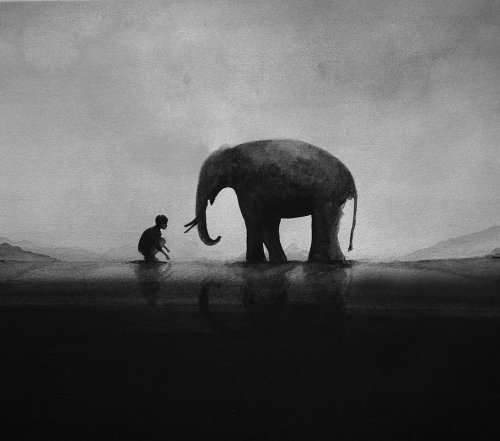 Dreamy Black and White Watercolors by Artist Elicia Edijanto — Colossal