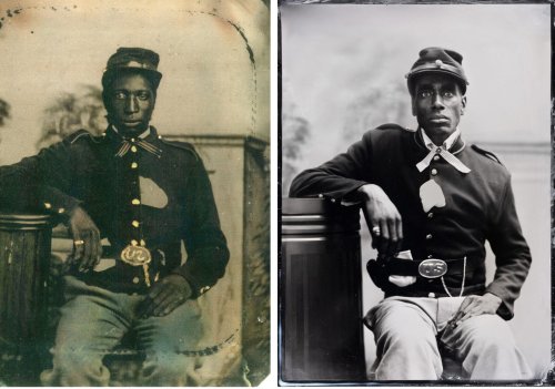 In His Ongoing 'Descendants' Series, Drew Gardner Recreates Striking Portraits of Black Civil War Soldiers — Colossal
