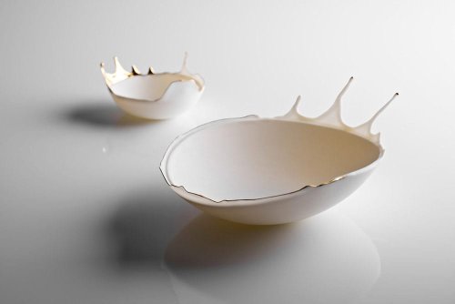 Fluid Porcelain Bowls by Aylin Bilgiç Look Like Splashes Frozen in Time — Colossal