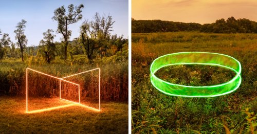 Barry Underwood Illuminates Human Presence in the Landscape in Geometric Light Sculptures — Colossal