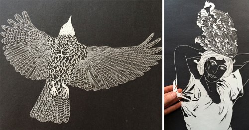 Meticulously Cut Paper Illustrations by Maude White