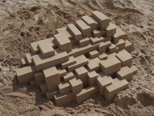 Geometric Sandcastles from Calvin Seibert — Colossal