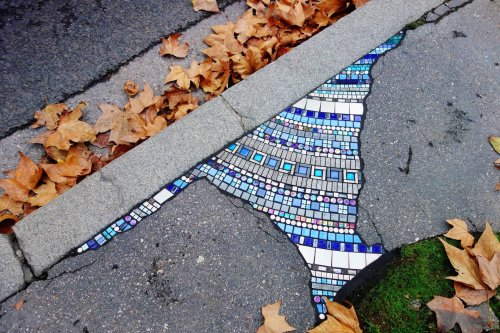 Ceramic Mosaics Mend Cracked Sidewalks, Potholes, and Buildings in Vibrant Interventions by Ememem — Colossal