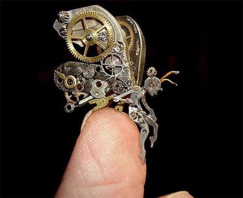 Steampunk Watch Part Sculptures by Sue Beatrice — Colossal
