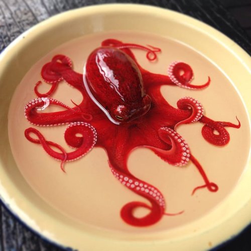 An Octopus Painted in Layers of Resin by Keng Lye — Colossal