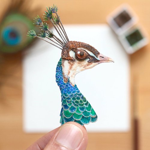 A Veritable Aviary of Birds and Pollinators by The Paper Ark Are Small Enough to Perch on the Tip of a Finger — Colossal