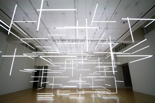 A Geometric Labyrinth of 200 Fluorescent Lights at Frye Art Museum — Colossal