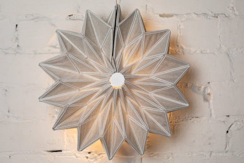 Conductive Origami by Yael Akirav Unites 3-D Printing and Textiles to Create Foldable Modern Light Fixtures — Colossal