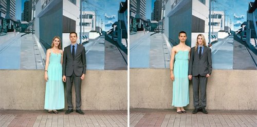 Switcheroo: Quirky Portraits of Couples Swapping Clothes by Hana Pesut — Colossal