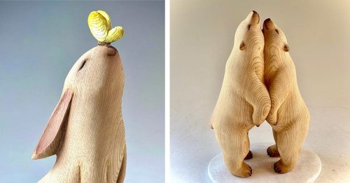 Elegant Animals Commune and Contemplate in Hand-Carved Wooden Sculptures by Nikichi — Colossal