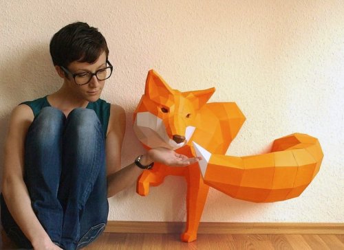 DIY Geometric Paper Animal Sculptures by Paperwolf — Colossal