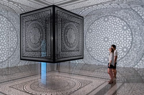 Anila Quayyum Agha's 'Intersections' Sculpture Installed at Rice Gallery — Colossal