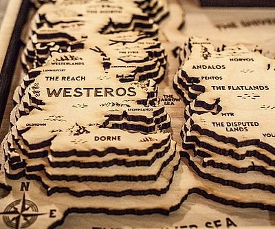 Game Of Thrones 3D Wood Map