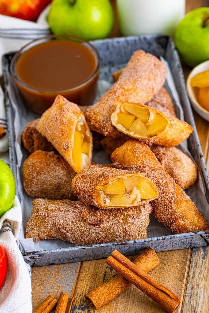 Caramel Apple Pie Egg Rolls (Best, Easy Recipe)