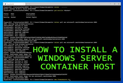 How to Install a Windows Server Container Host
