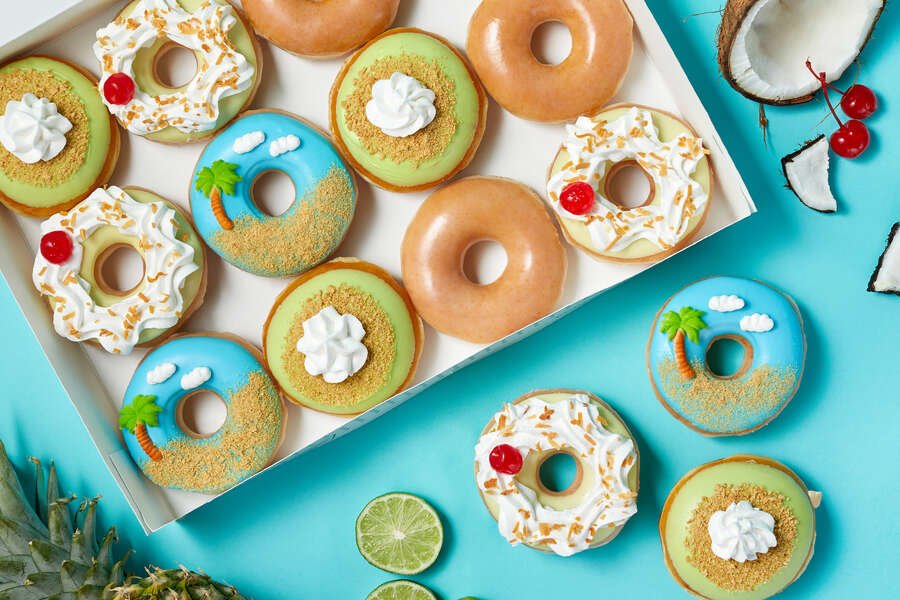 Krispy Kreme Just Debuted an Entire Tropical-Themed Donut Collection