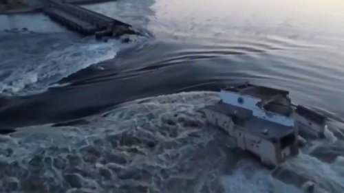 Kriegsparteien: Wasserkraftwerk von Nowa Kachowka zerstört