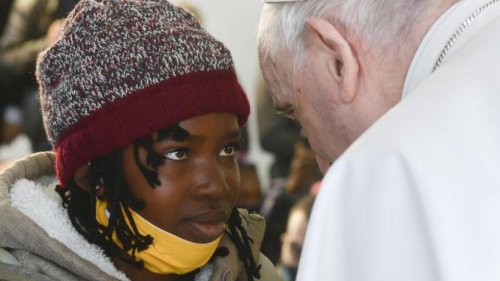 Papst Franziskus zurück auf Lesbos